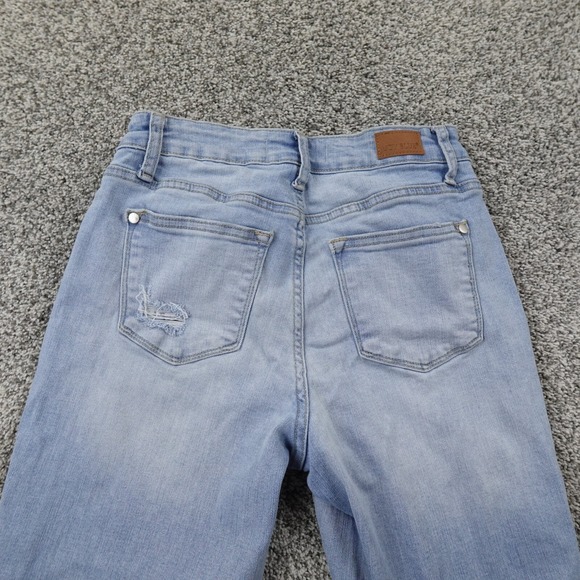 Judy Blue Jeans Womens 3 Light Denim Trouser Pants Boyfriend Stretch Faded Flex - Picture 11 of 13